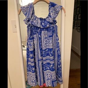 Blue and white Zara Dress!!